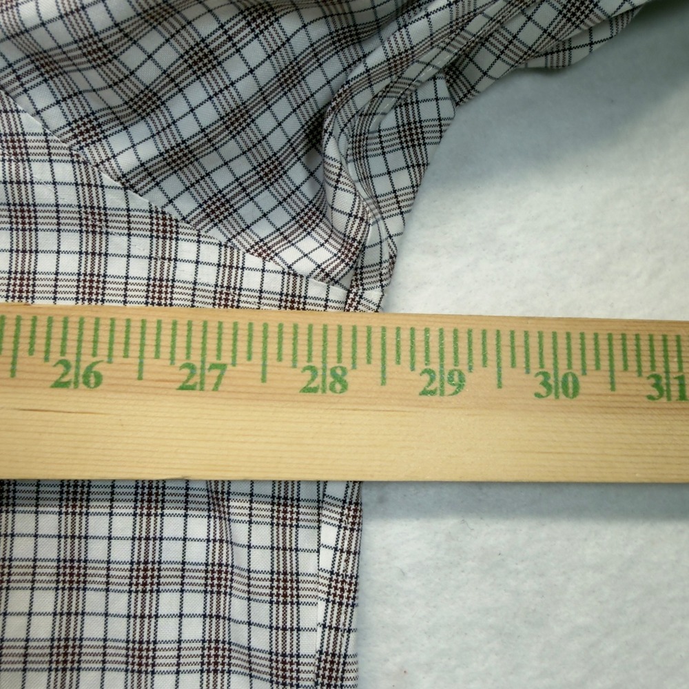 Brooks Brothers Mens 18 34 Traditional Dress Shirt Brown Check Non Iron - Picture 5 of 7